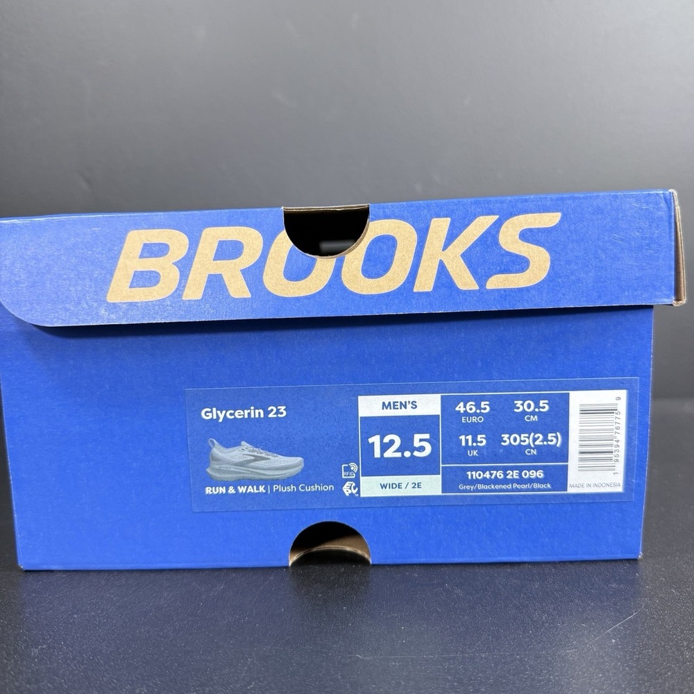 Brooks‎ Glycerin 23 Mens Size 12.5 Running Shoes Wide Grey blackened Pearl - Picture 14 of 14